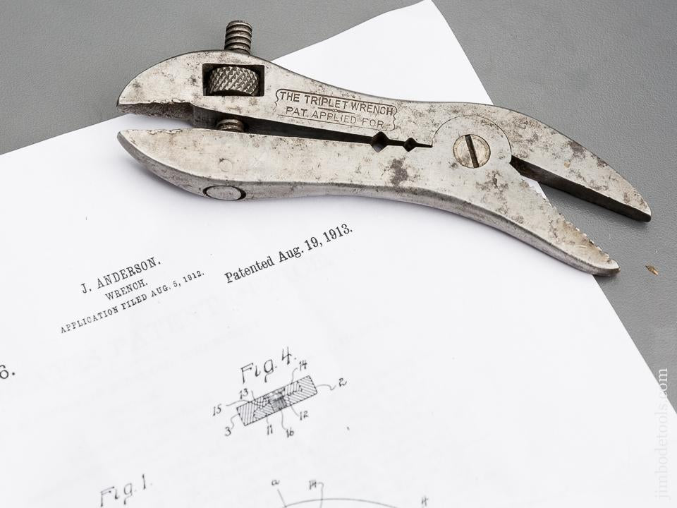 5 1/2 inch ANDERSON Patent August 19, 1913 STANLEY Triplet Wrench - 80034