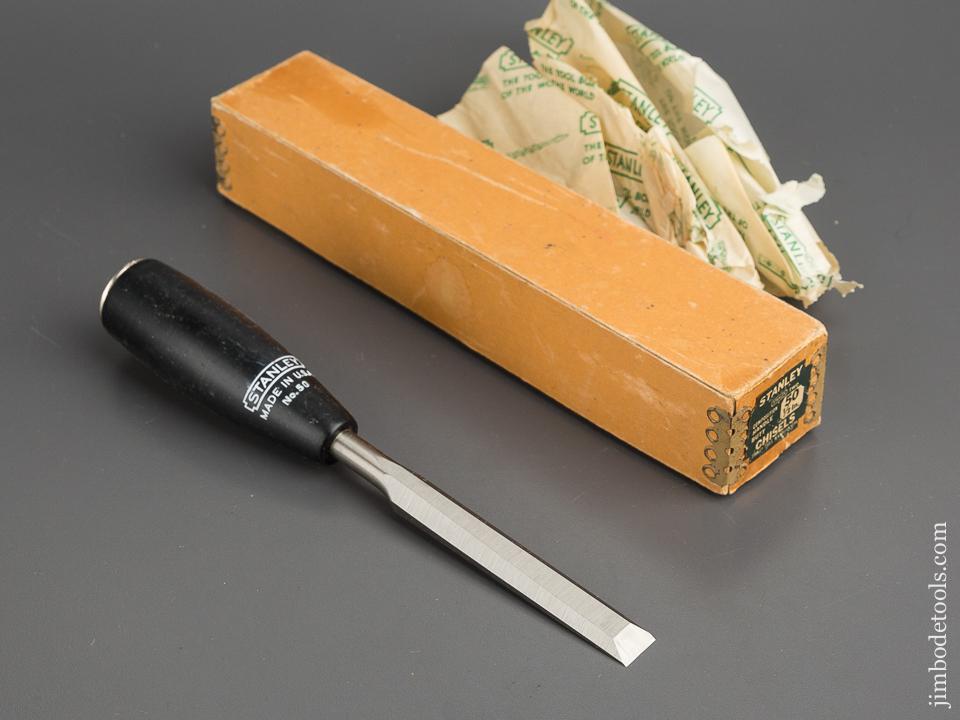 STANLEY No. 50 Composition Handle Butt Chisel 1/2 inch Size in Original Box - 80046