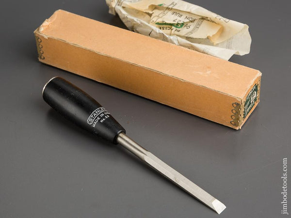 3/8 inch STANLEY No. 50 Composition Handle Butt Chisel MINTY in Original Box - 80048