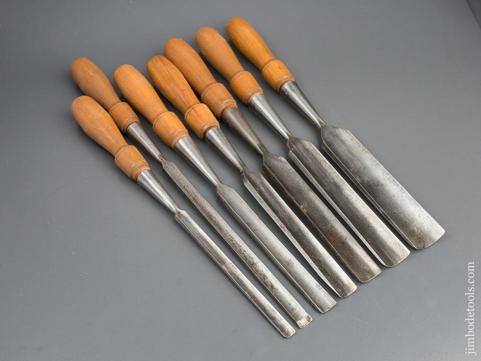 Extra Fine Set of Seven PS&W Socket Paring Gouges - 80053