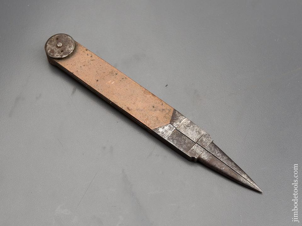Early 7 1/2 inch Brass and Steel Dividers - 80071