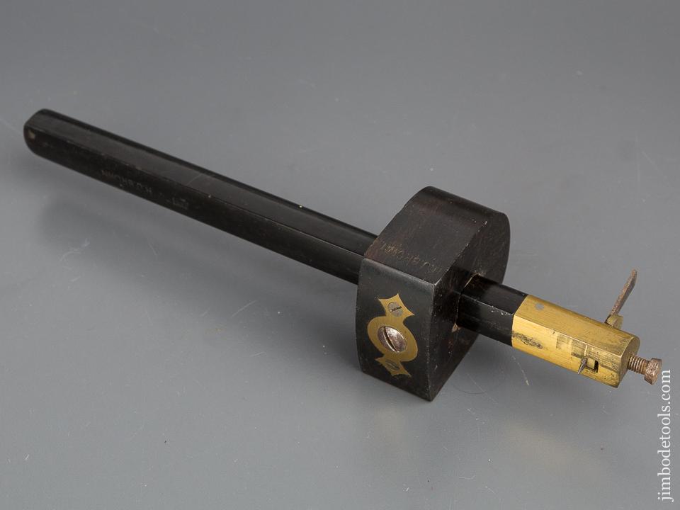 Mint 10 1/2 inch Ebony and Brass Slitting Gauge - 80092U