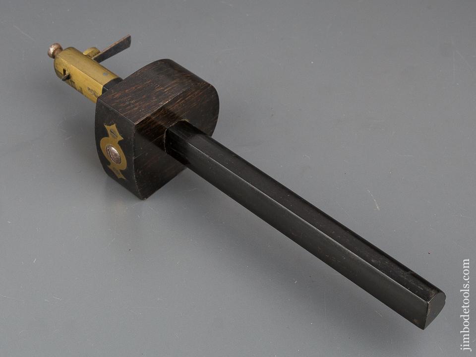 Mint 10 1/2 inch Ebony and Brass Slitting Gauge - 80092U