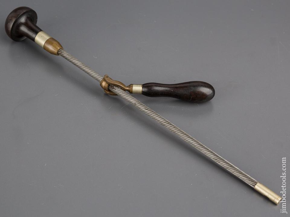 MINT Ebony and Brass Archimedean Drill with Bits in Handle.- 80113U