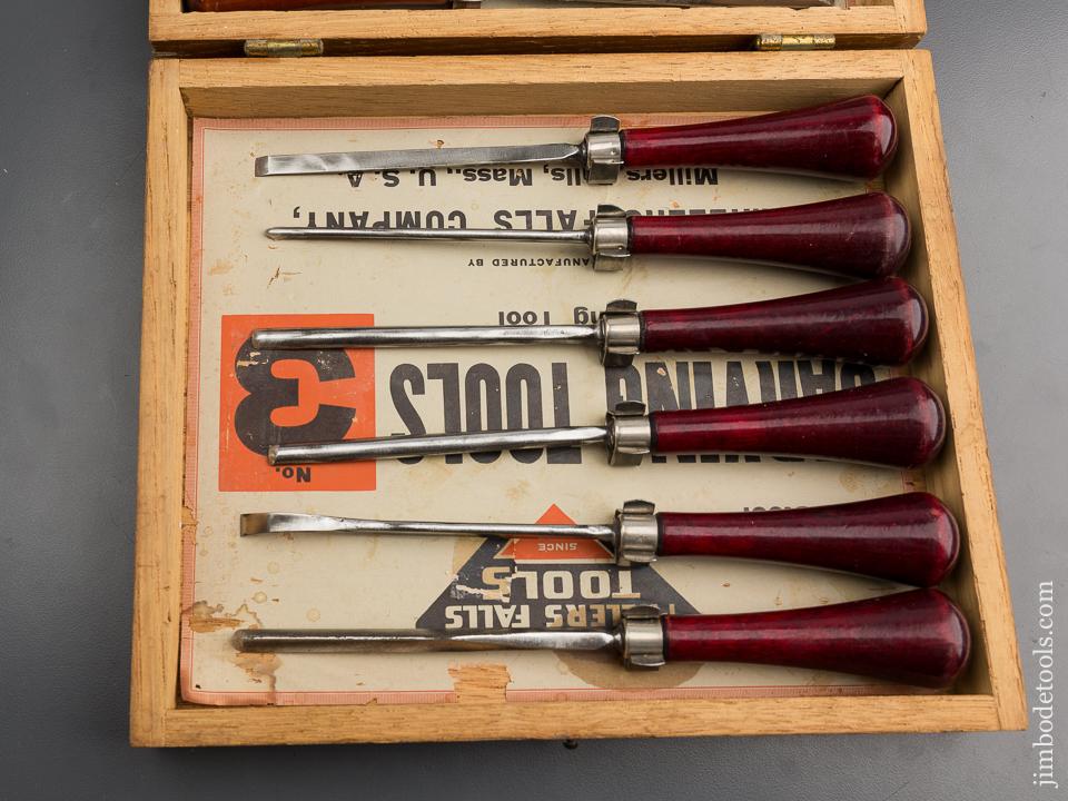 Set of Twelve MILLERS FALLS carving Tools in Original Box - 80115