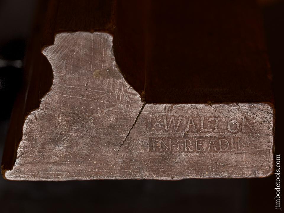RARE & Fine! 18th Century B. WALTON IN READING 1 3/4 inch Wide Yellow Birch Complex Molding Plane circa 1770 WOW! - 80128U