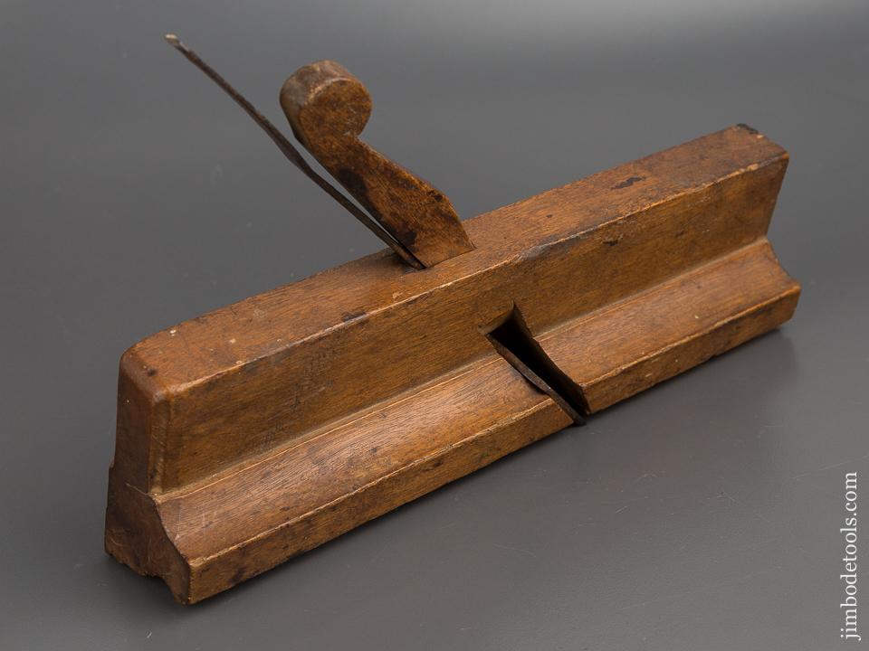 RARE & Fine! 18th Century B. WALTON IN READING 1 3/4 inch Wide Yellow Birch Complex Molding Plane circa 1770 WOW! - 80128U
