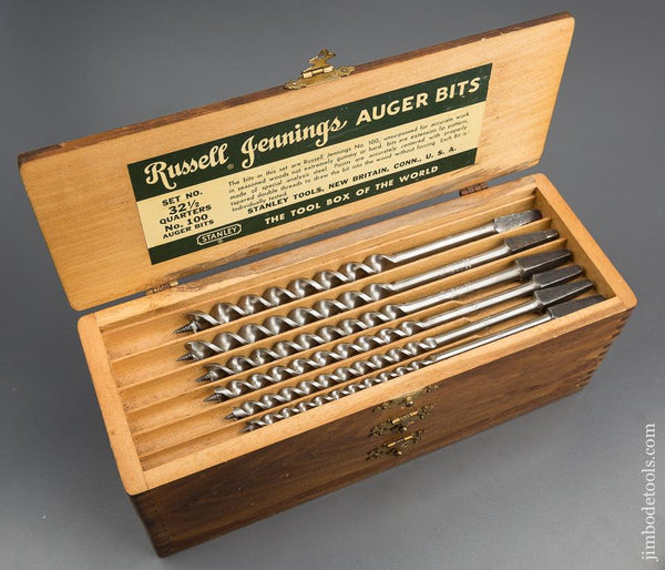 Complete Set of 13 RUSSELL JENNINGS Auger Bits in Original 3 Tiered Box - 80141