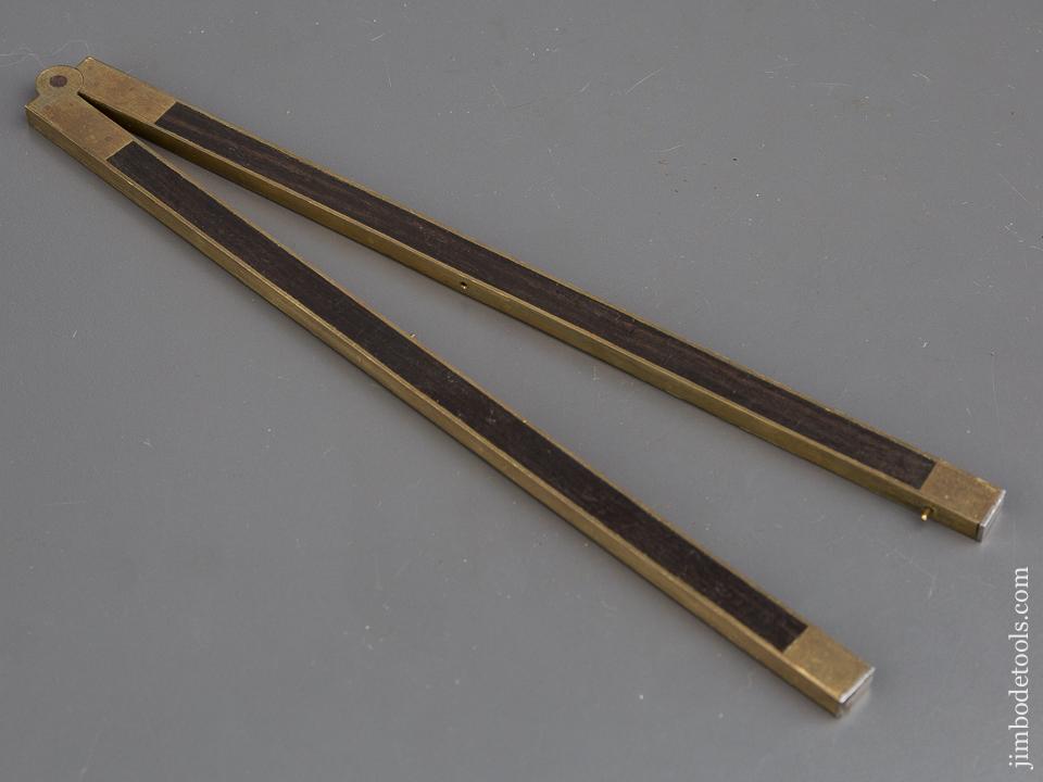 Extra Fine 19 5/8 inch Steel Tipped Folding Ebony Rule - 80167U
