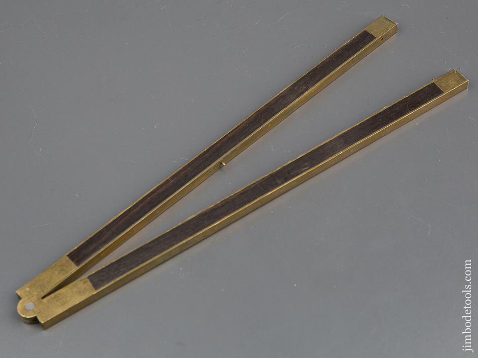 Extra Fine 19 5/8 inch Steel Tipped Folding Ebony Rule - 80167U