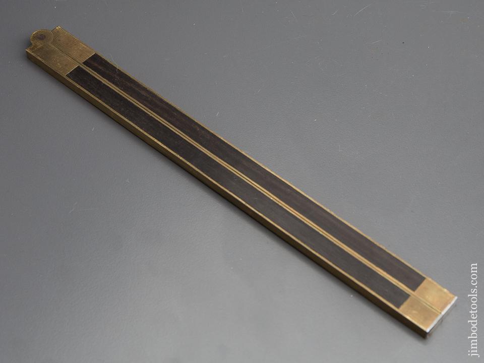 Extra Fine 19 5/8 inch Steel Tipped Folding Ebony Rule - 80167U