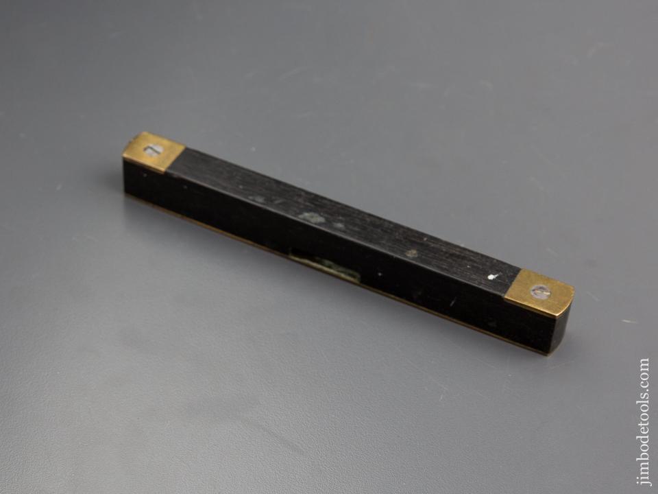 Miniature Six inch PRESTON Ebony and Brass Level - 80178