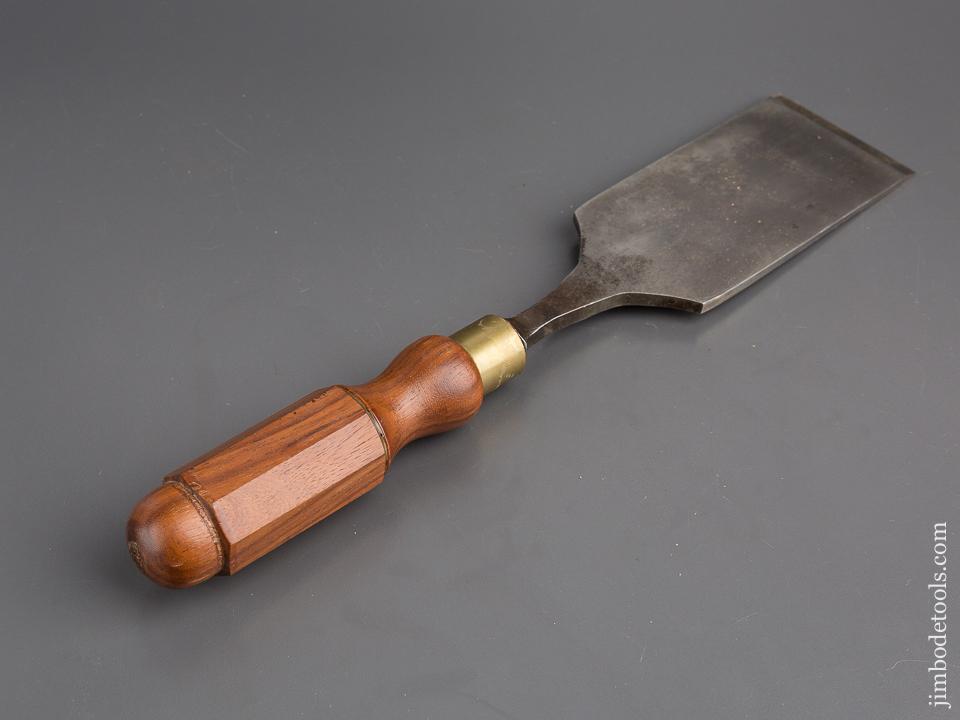 NEW OLD STOCK 3 x 15 inch! JAMES SWAN Tang Firmer Chisel with Hand-Tooled Leather Sheath UNUSED - 80195