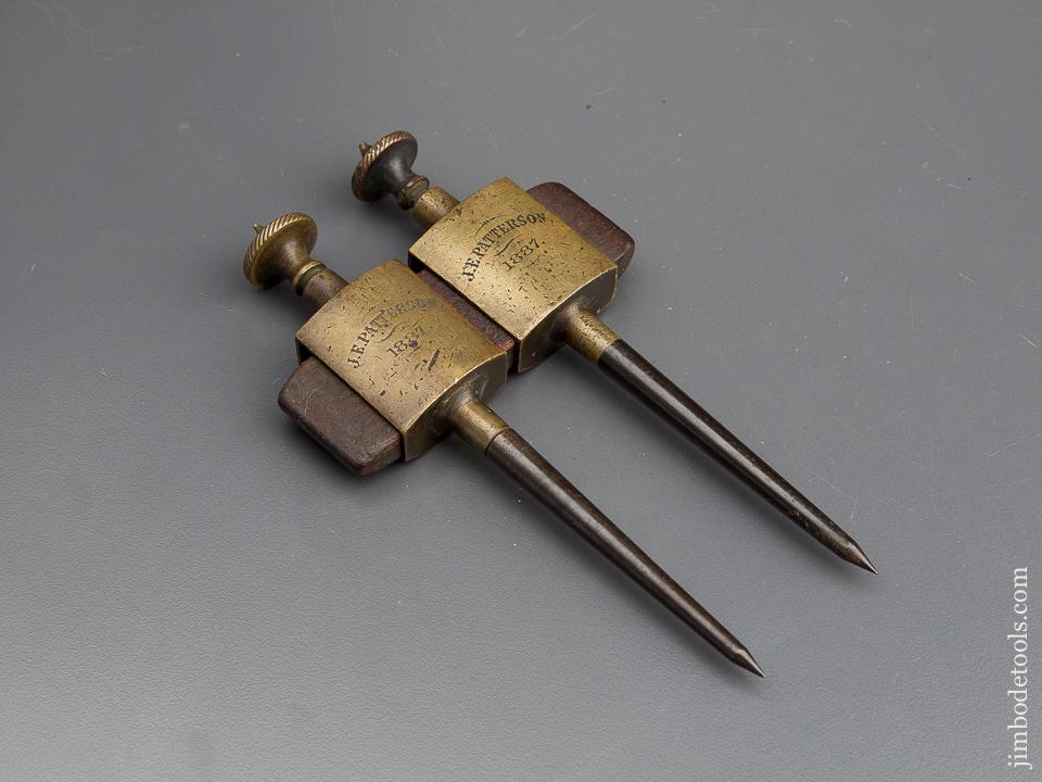 Lovely Dated 1887 Brass 6 1/2 inch Trammel Points - 80213U