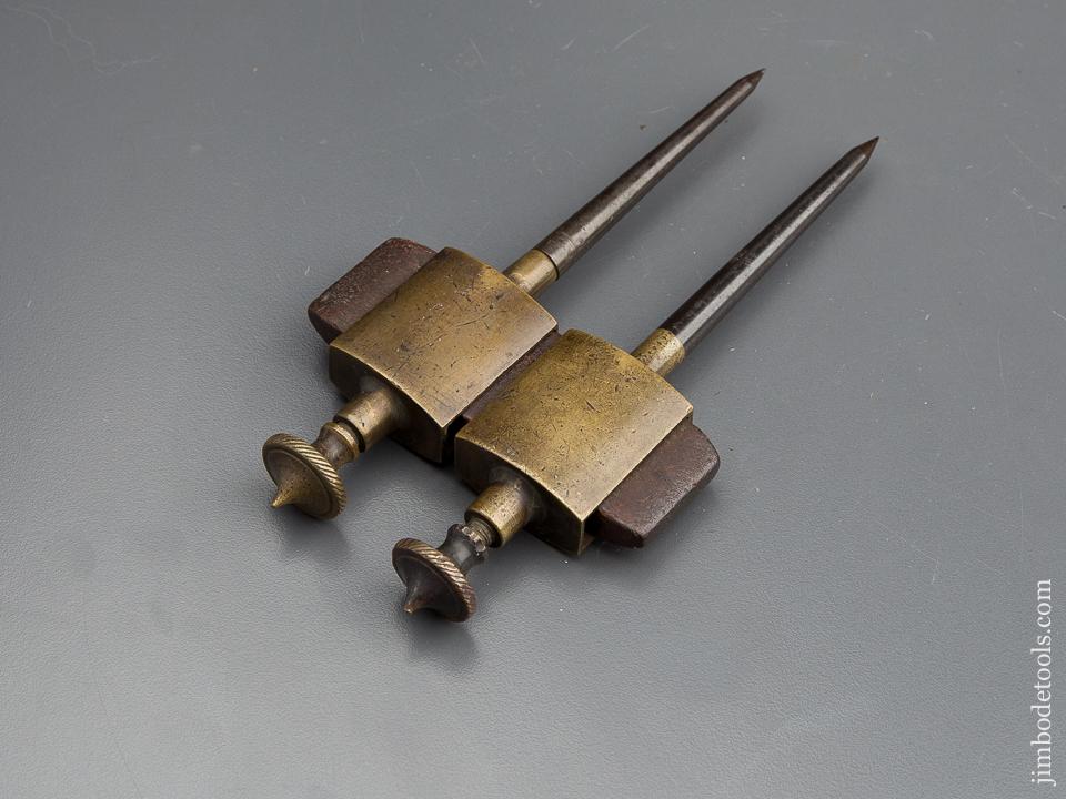 Lovely Dated 1887 Brass 6 1/2 inch Trammel Points - 80213U