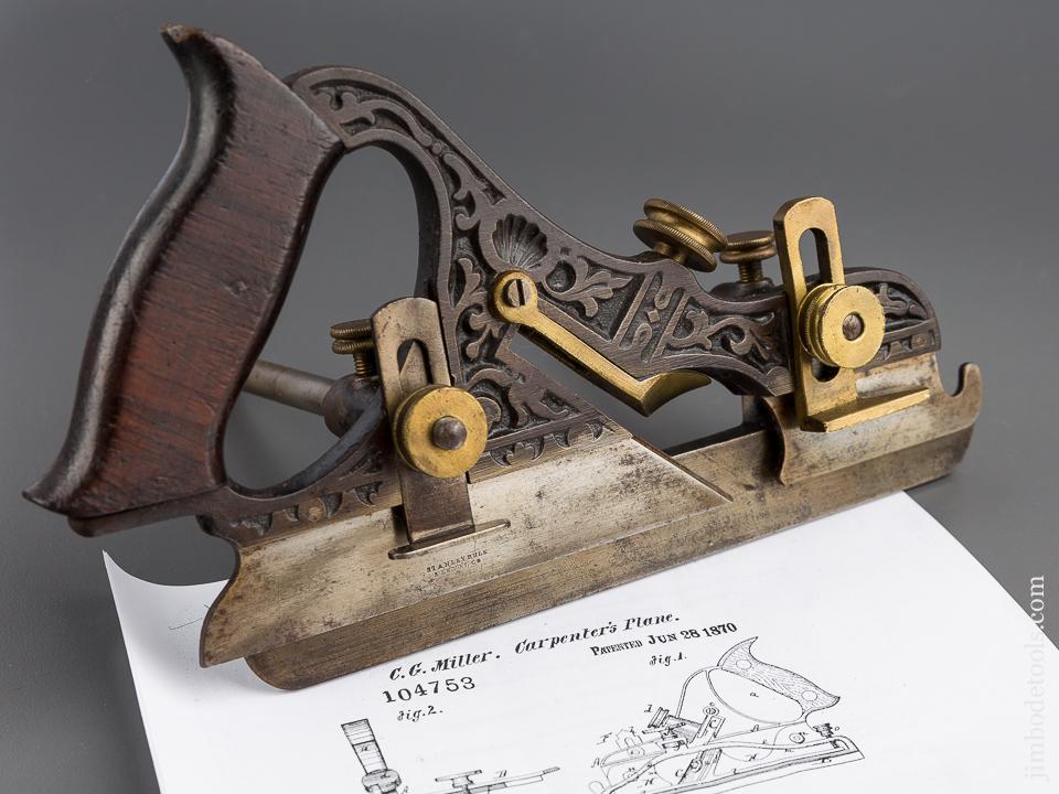 MILLER's Patent June 28, 1870 STANLEY No. 43 Plow Plane FINE - 80218