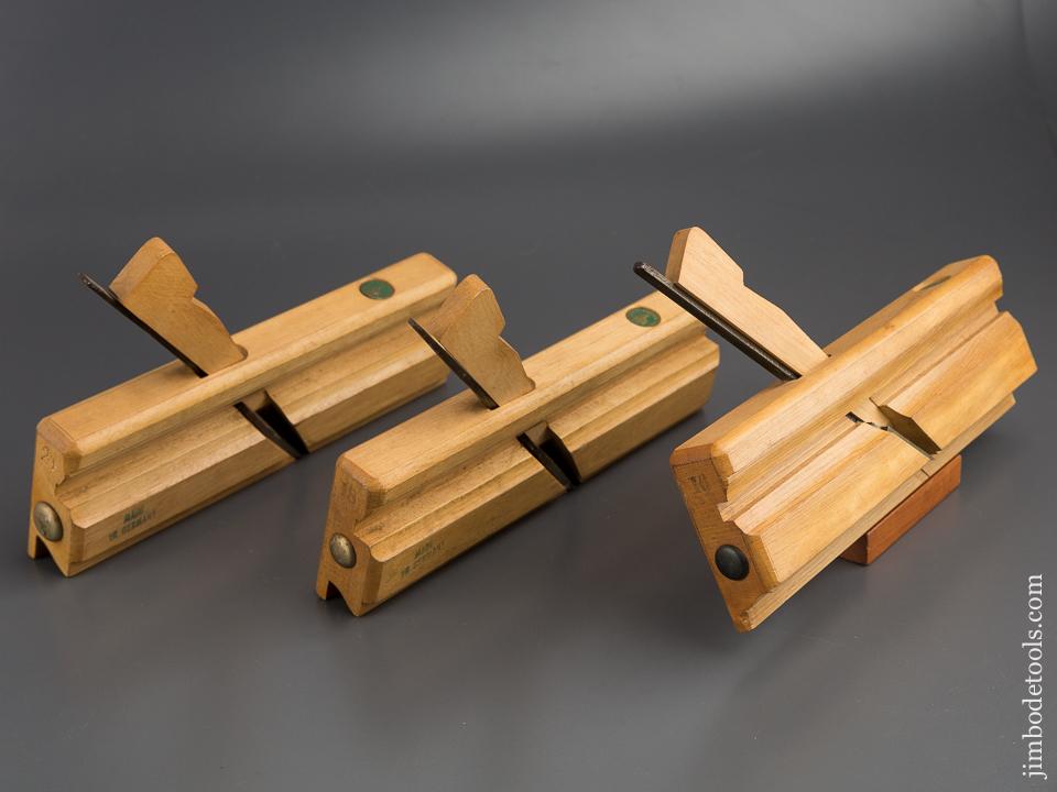 MINT Stepped Set of Three ULMIA Reverse Ogee Planes NEW OLD STOCK - 80219