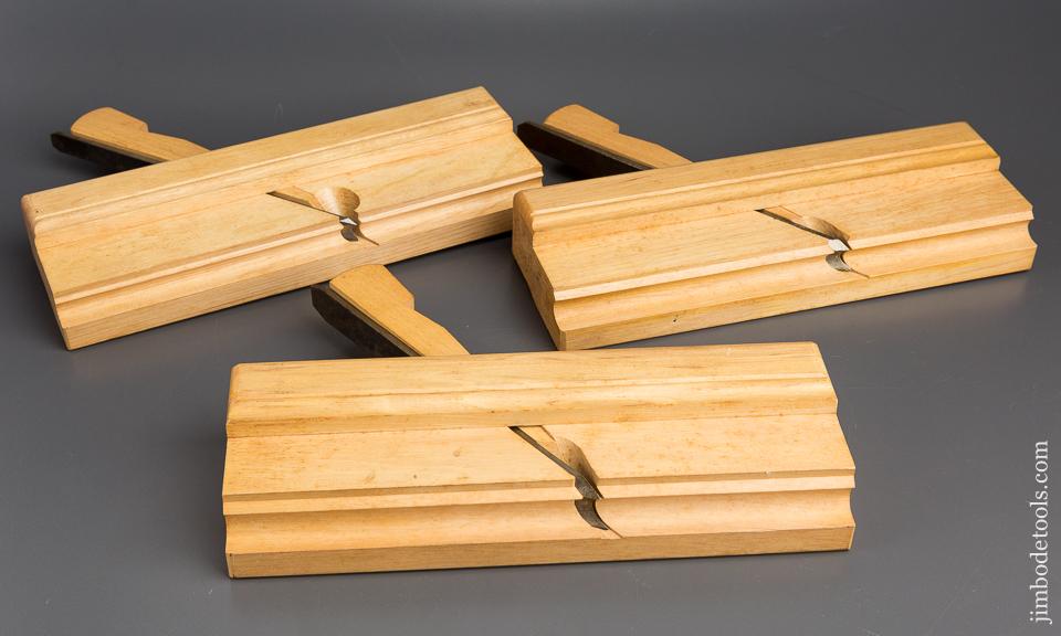 MINT Three LA CHAPELLE Side Bead Molding Planes NEW OLD STOCK 80224 Jim Bode Tools