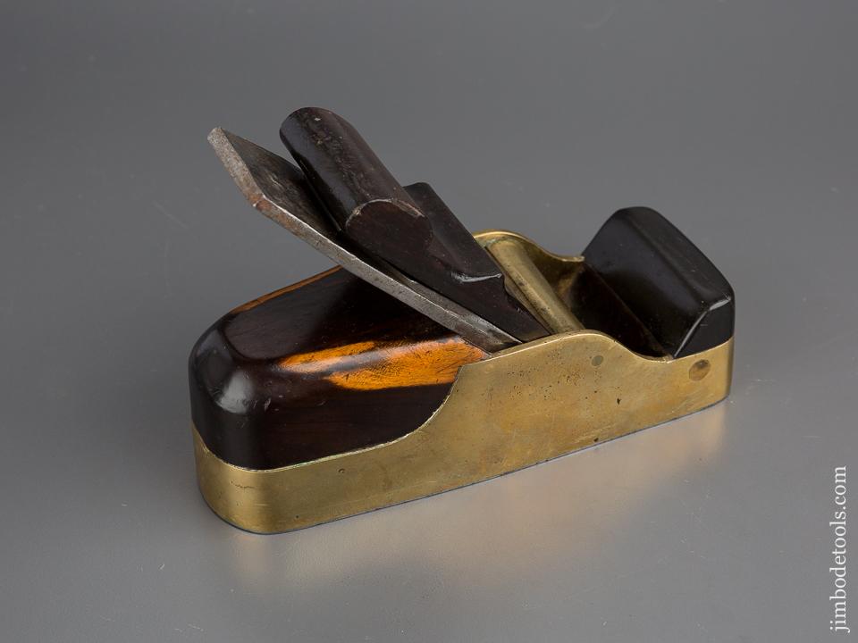 Stunning! Gunmetal Smooth Plane with Sapwood Rosewood Infill - 80236U