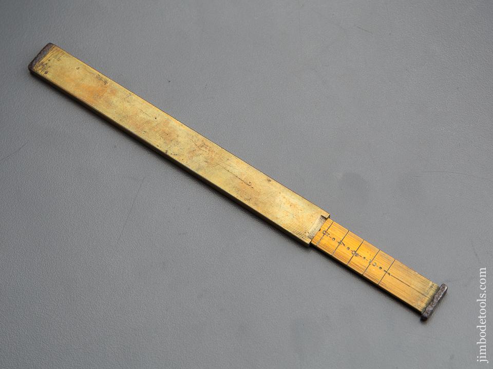 Early Brass Telescoping Extension Rule with Steel Tips - 80241