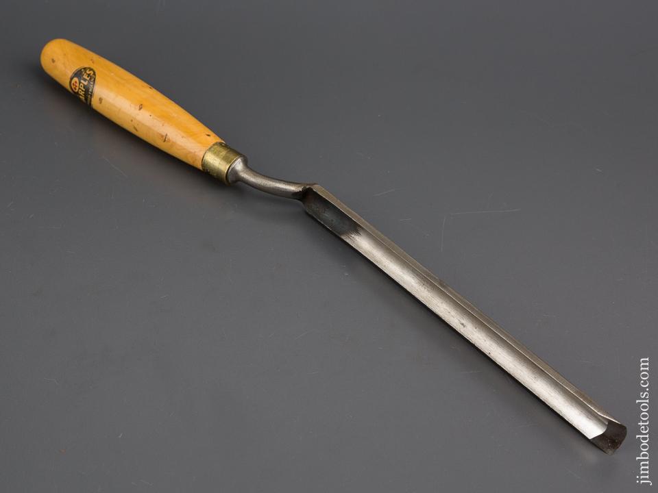3/4 x 15 inch MARPLES No. 7 Sweep In Canel Boxwood Handled Tang Gouge NEW OLD STOCK - 80286