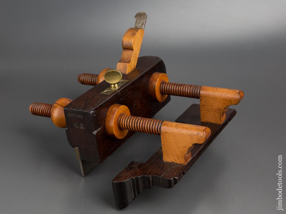 J. DENISON Rosewood and Boxwood Plough Plane circa 1840-76 FINE - 80334
