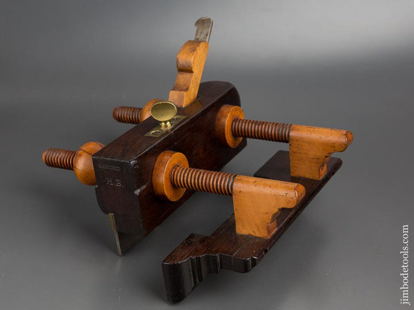 J. DENISON Rosewood and Boxwood Plough Plane circa 1840-76 FINE - 80334