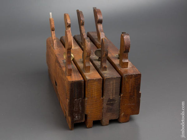 Graduated Set of Four J.F. & G.M. LINDSEY  Dado Planes circa 1856-79 Huntington, MA - 80338