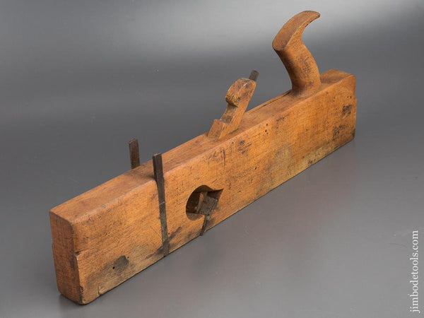 1 1/2 x 17 1/2 inch J.F. & G.M. LINDSEY HUNTINGTON MA Jack Rabbet Plane circa 1856-79 GOOD - 80341