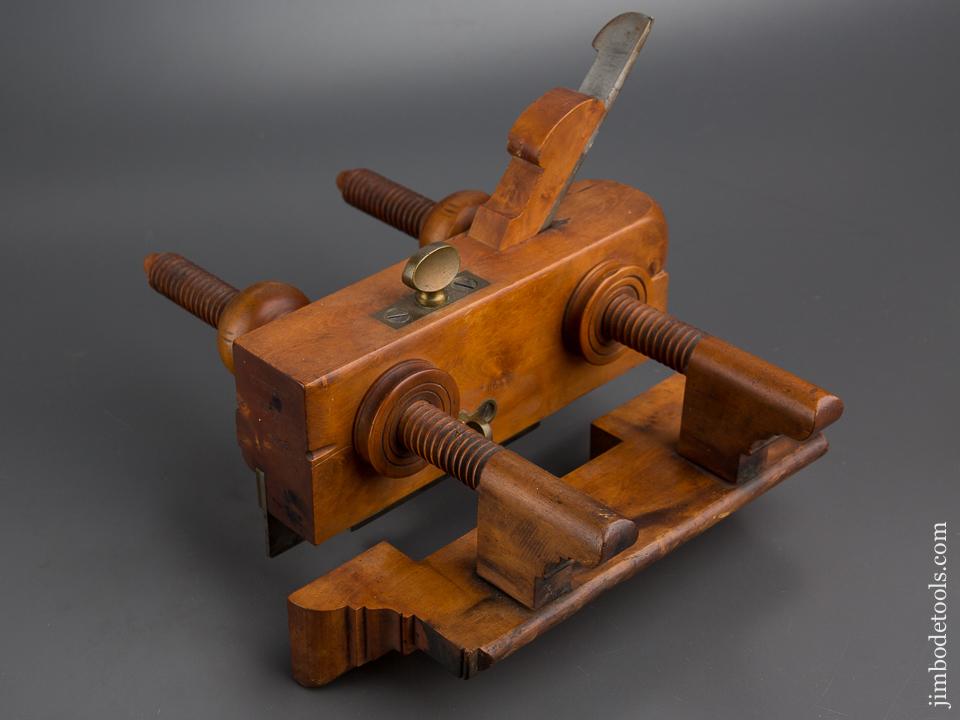 J. DENISON All Boxwood Plow Plough Plane circa 1840-76 Saybrook, CT - 80356