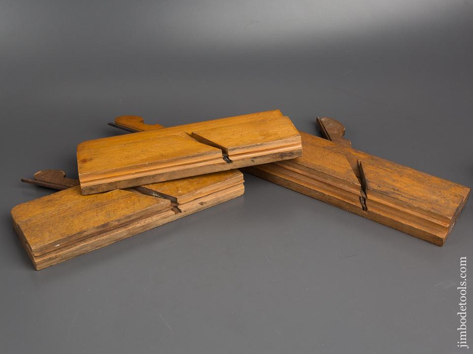 Three Side Bead Molding Planes by J.F. & G.M. LINDSEY Huntington, MA circa 1856-79 GOOD++ - 80359