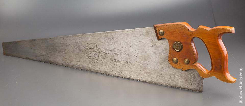 Extra Fine 10 point 26 inch Crosscut DISSTON D7 Hand Saw - 80363
