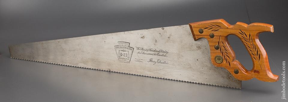 8 point 26 inch Crosscut DISSTON D23 Hand Saw MINT! - 80365