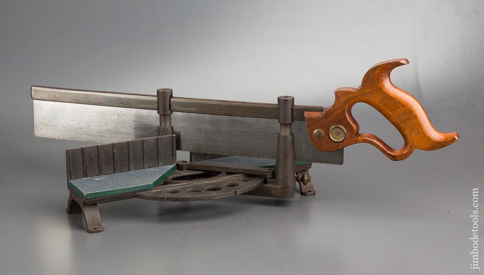 1890s-1910 Era DISSTON for LANGDON No. 4 Miter Box with 13 point 16 x 2 inch Crosscut DISSTON Saw - 80367