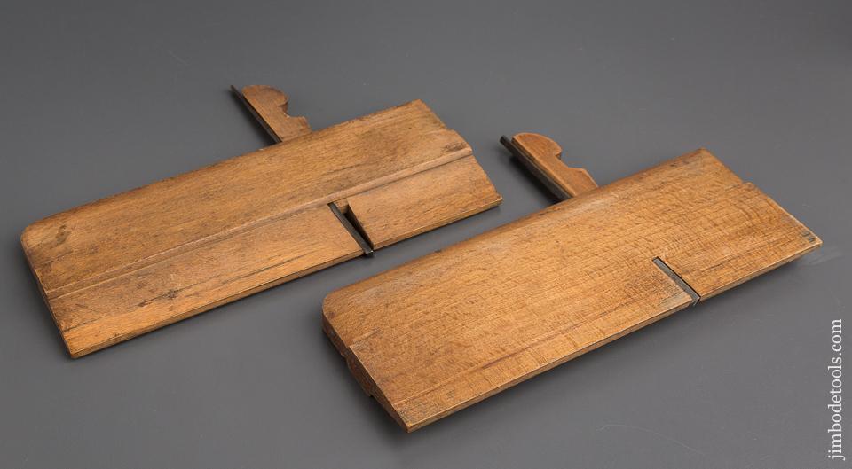 Crisp Pair of Side Rabbet Molding Planes by J.F. & G.M. LINDSEY circa 1856-79 Huntington, MA - 80369