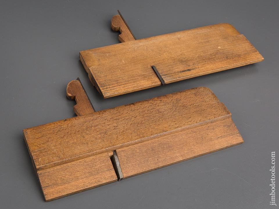 Crisp Pair of Side Rabbet Molding Planes by J.F. & G.M. LINDSEY circa 1856-79 Huntington, MA - 80369