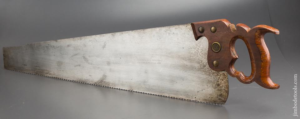 RARE! 9 point 24 inch DISSTON No. 9 London Spring Crosscut Hand Saw EXTRA FINE - 80377
