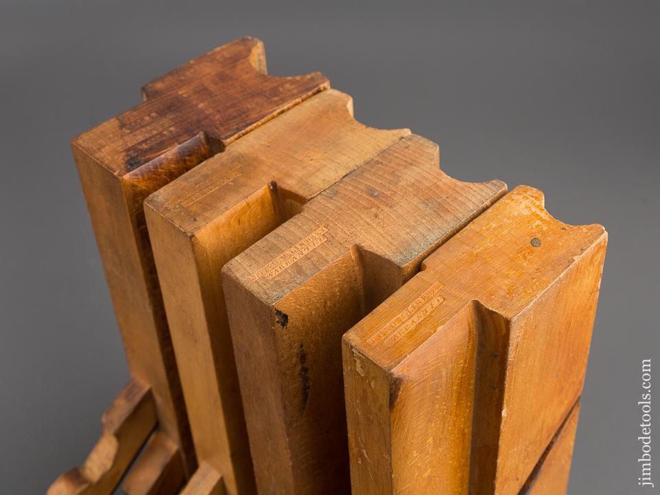 Graduated Set of Four Nosing Planes by J.F. & G.M. LINDSEY circa 1856-79 Huntington, MA - 80382