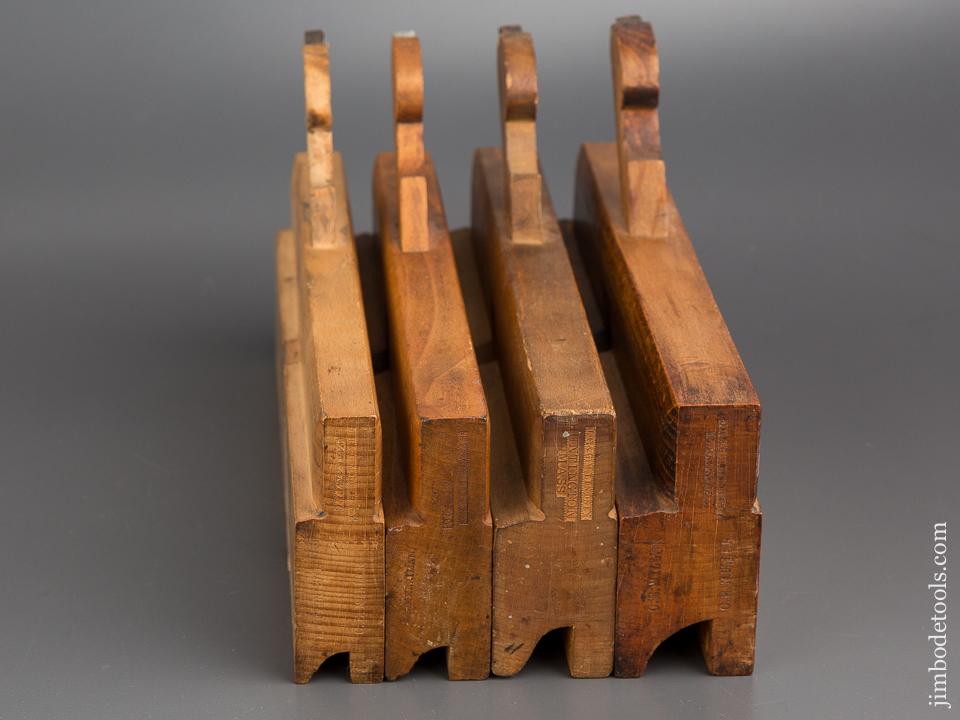 Graduated Set of Four Case Molding Planes by J.F. & G.M. LINDSEY circa 1856-79 Huntington, MA - 80383