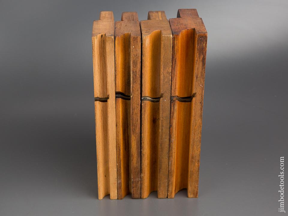 Graduated Set of Four Case Molding Planes by J.F. & G.M. LINDSEY circa 1856-79 Huntington, MA - 80383
