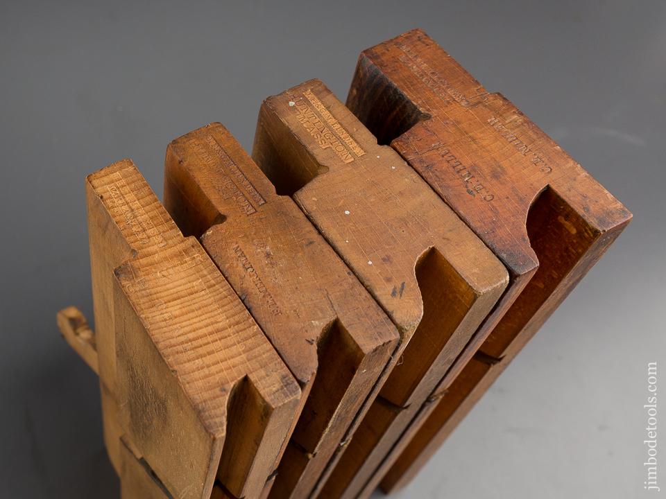 Graduated Set of Four Case Molding Planes by J.F. & G.M. LINDSEY circa 1856-79 Huntington, MA - 80383