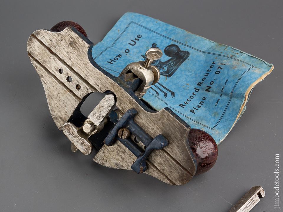 RECORD No. 071 Router Plane 100% COMPLETE with Instructions - 80396