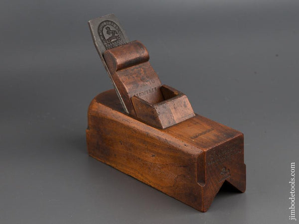 2 1/8 x 6 1/2 inch Beech NURSE Chamfer Plane circa 1887-1908 EXTRA FINE - 80397