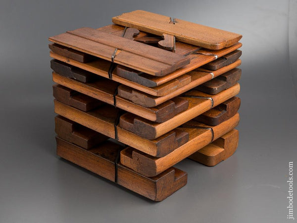 Complete Set of 18 MOSELEY Hollows & Rounds Moulding Planes circa 1831-1910 EVEN -  80400