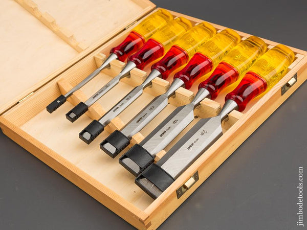Set of Six IRWIN MARPLES Chisels MINT in Original Box - 80421
