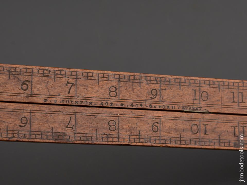 Early 18 inch G.B. POYNTON Hand Stamped Tailors Square GOOD++ - 80429