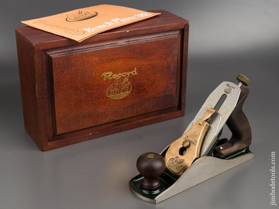 RECORD CALVERT STEVENS No. 88 Heavy Smooth Plane NEAR MINT in Original Wooden Box with Instructions - 80433