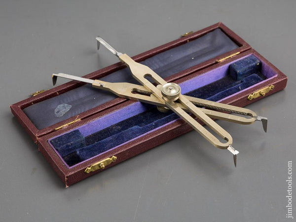 RARE Dog Leg Proportional Dividers by STANLEY LONDON in Original Case MINT  - 80443U