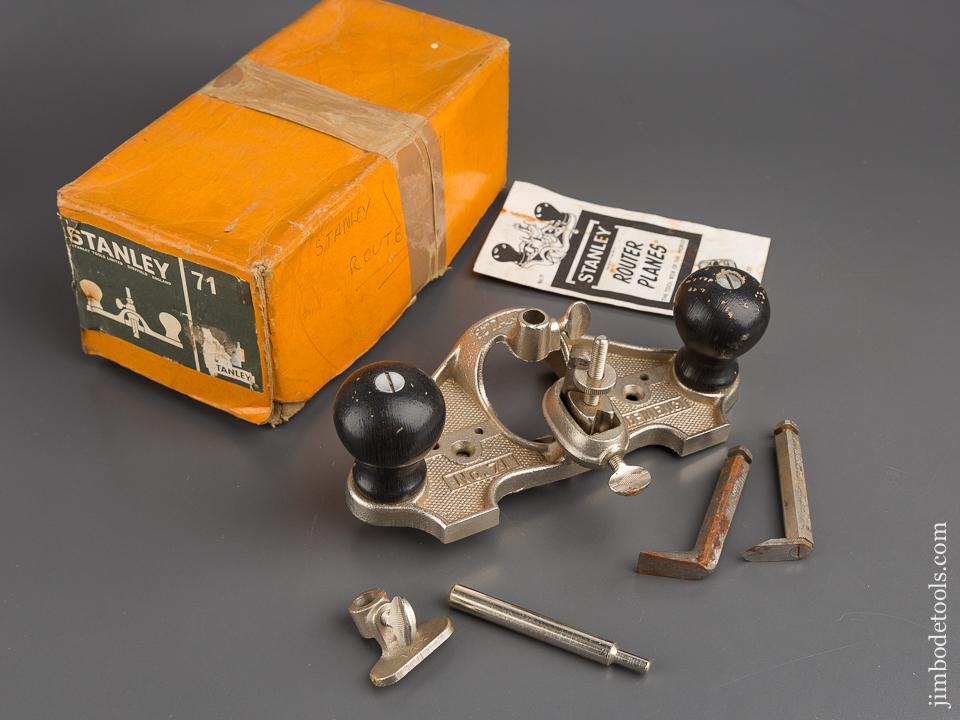 STANLEY No. 71 Router Plane 100% COMPLETE in Original Box - 80445