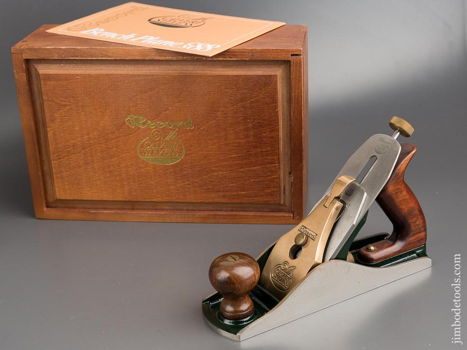 RECORD CALVERT STEVENS No. 88 Heavy Smooth Plane LIKE NEW in Original Wooden Box with Instructions - 80446